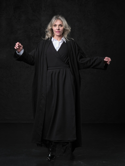 Кафтан /черный  с поясом/ плотный