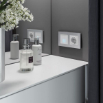 Умный сенсорный выключатель двухклавишный (белый)