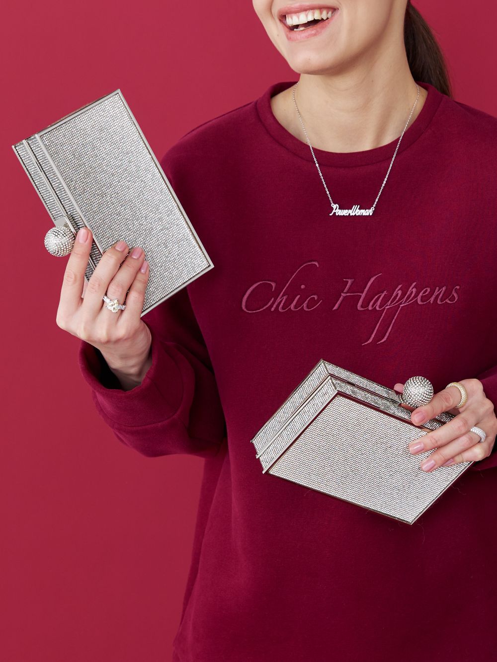 СВИТШОТ CHIC HAPPENS BORDO