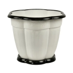 Горшок цветочный Восторг 3л с поддоном белый (комплект 25 шт)