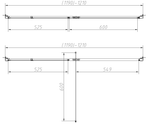 Душевой уголок Slim-N VSR-4SNP9012CLGM, 1200*900, вороненая сталь, стекло прозрачное