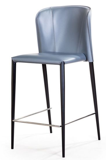 Стул полубарный Albert кожа цвет антрацит