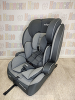 Автокресло детское Indigo Winner Isofix группа 1/2/3 (9-36) т.серый-св.серый