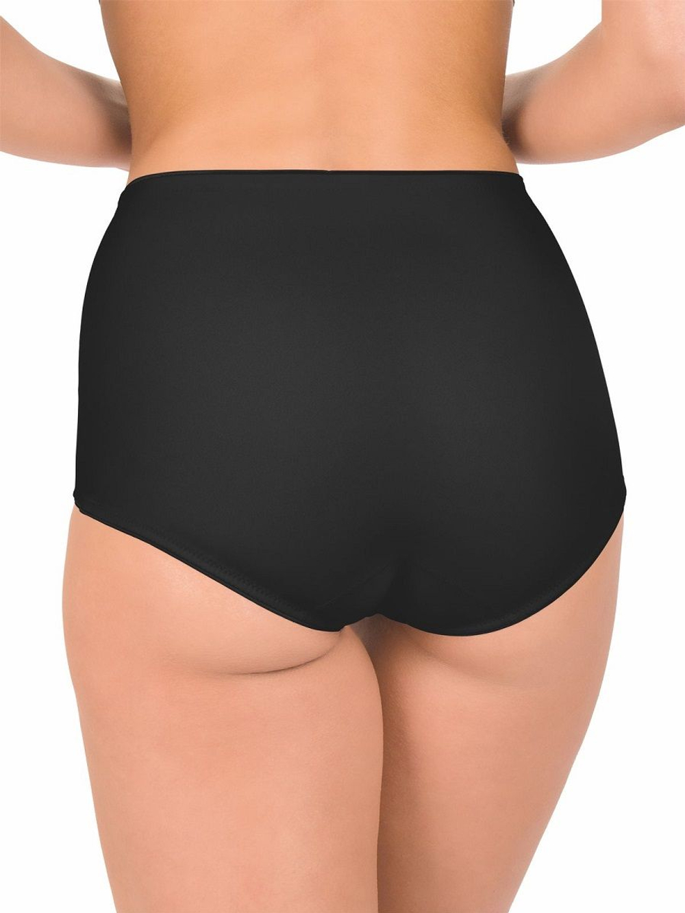 Корректирующие трусы с высокой линией талии и низким вырезом по линии бедер (Размер: 48) (Цвет: черный)