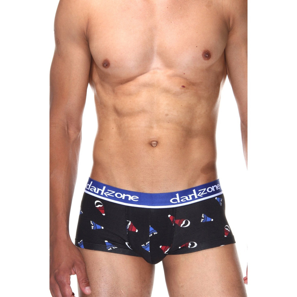 Мужские трусы хипсы черные с принтом DARKZONE DZN3310