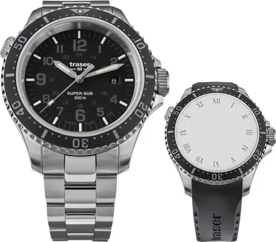Швейцарские тактические часы Traser P67 Diver Black 109376