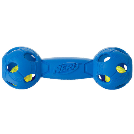 Игрушка для собак NERF Гантель светящаяся, 17,5 см