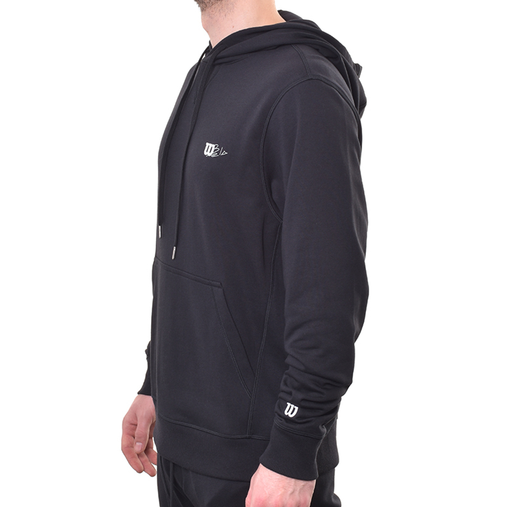Мужская теннисная кофта Wilson Triblend Hoodie - black