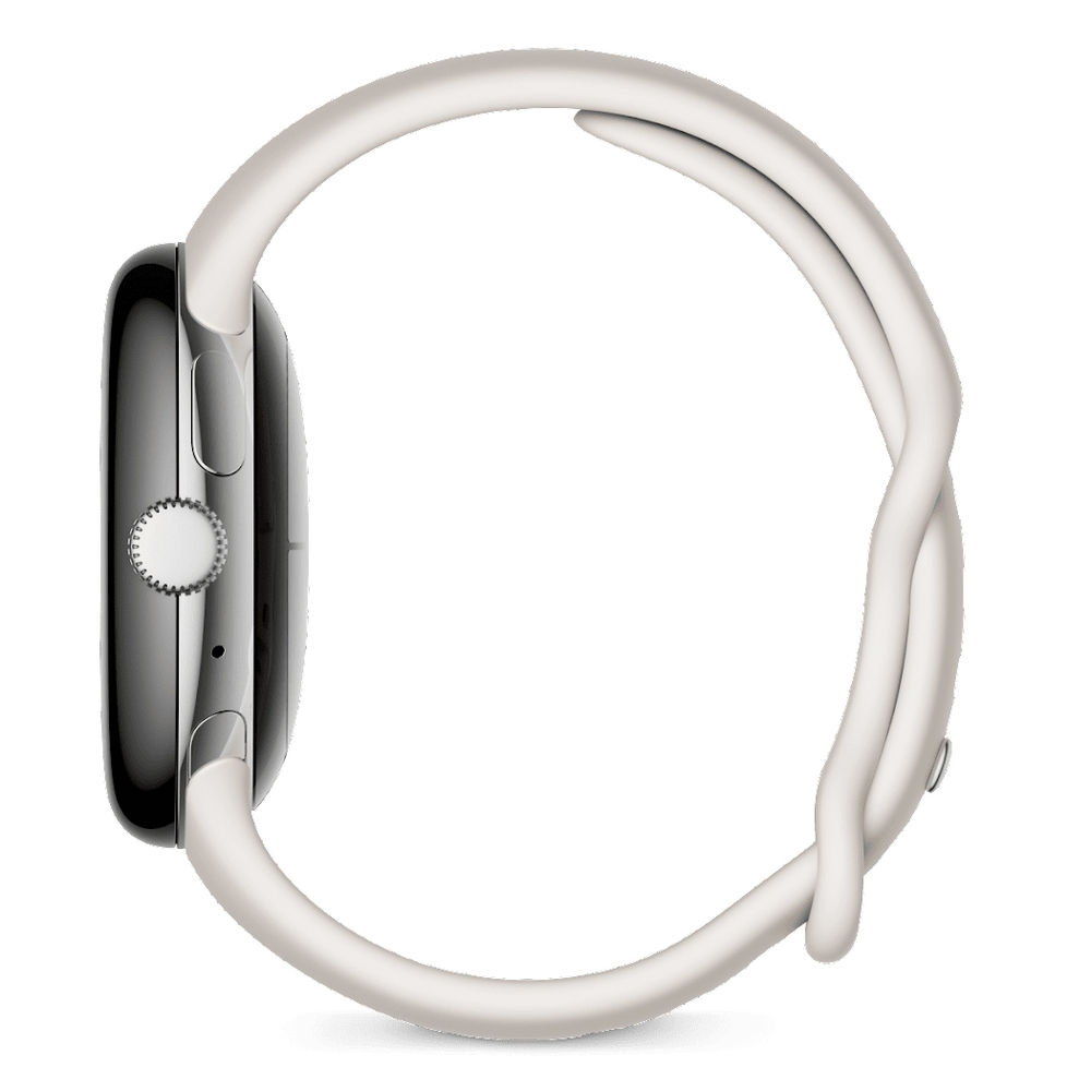 Умные часы Google Pixel Watch Polished Silver Stainless Steel Case / Chalk Active Band (Wi-Fi)