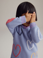 Толстовка вязаная с капюшоном для девочки Next Q87-930, Сиреневый