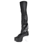RICK OWENS/RO Over the knee Boots 12cm Men"s Black