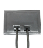 Лючок в пол 6 мод. (2 мод. 45х45 мм. + 2 мод. 22.5х45 мм.),  нержавеющая сталь