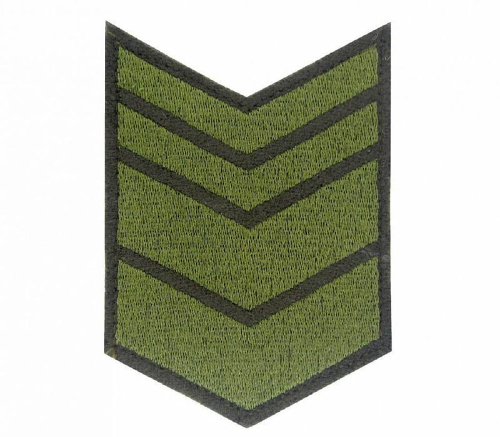 Нашивка за выслугу 12 лет оливковая (на липучке)