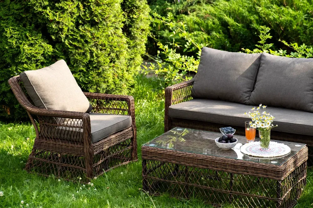 "Гранд Латте" лаунж-зона из искусственного ротанга, цвет коричневый