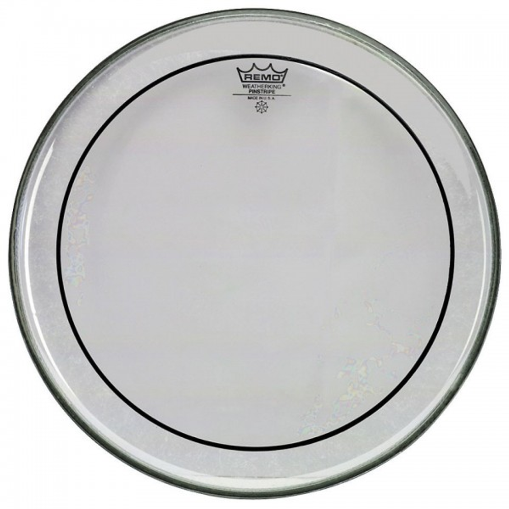 Remo PS-0313-00 13" Pinstripe Clear двухслойный прозрачный пластик для малого барабана и томов, без напыления, с глицерином и демпферным кольцом.