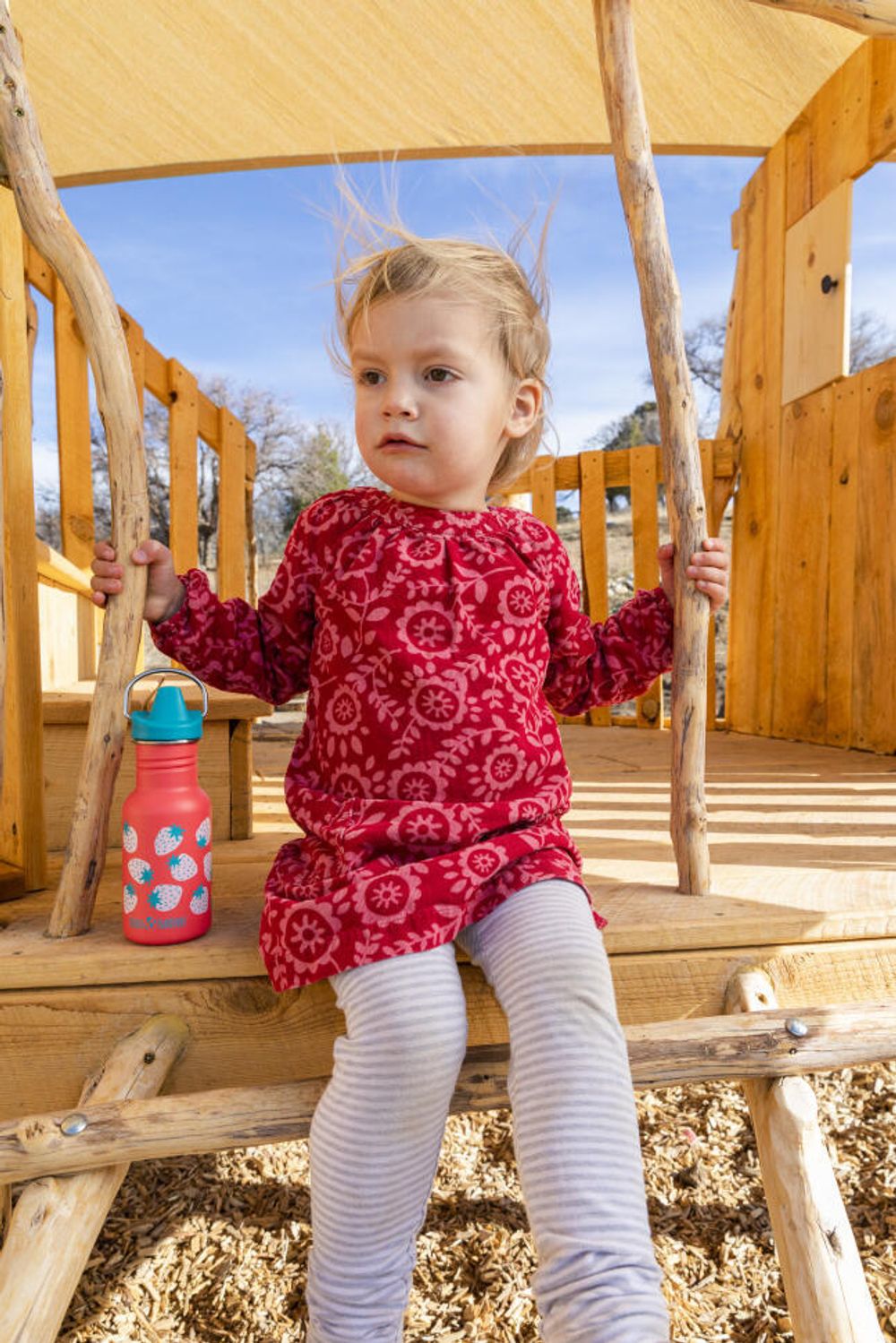 Детская бутылка Klean Kanteen Kid Classic Narrow Sippy 12oz (355 мл) Coral Strawberries