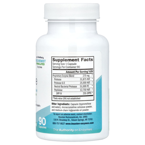 Houston Enzymes, пептизид AFP, 90 капсул