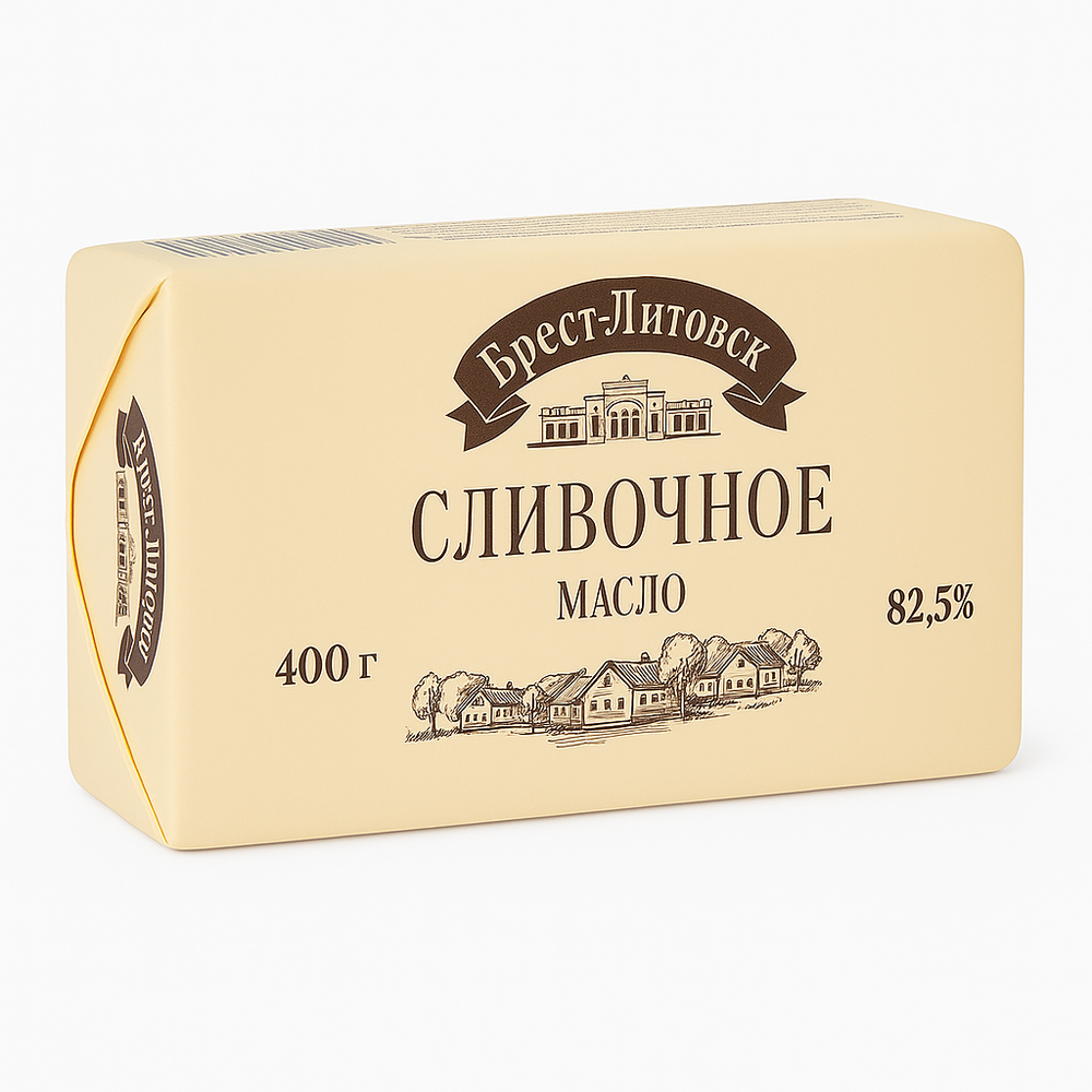 Масло сливочное Брест-Литовск 82,5% 400 гр