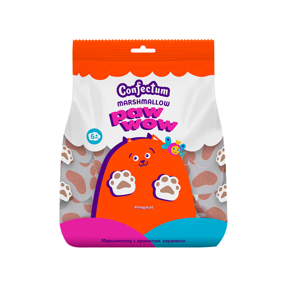 Маршмеллоу «Confectum Paw Wow» со вкусом карамели, 200 гр х 10 шт