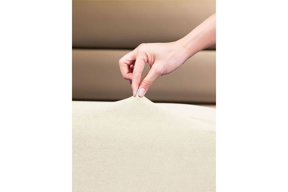 Простынь GoodNight Трикотаж 180х200х20 Бежевый на резинке