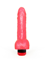 Розовый вибромассажёр в форме фаллоса - 16 см. (Цвет: розовый)