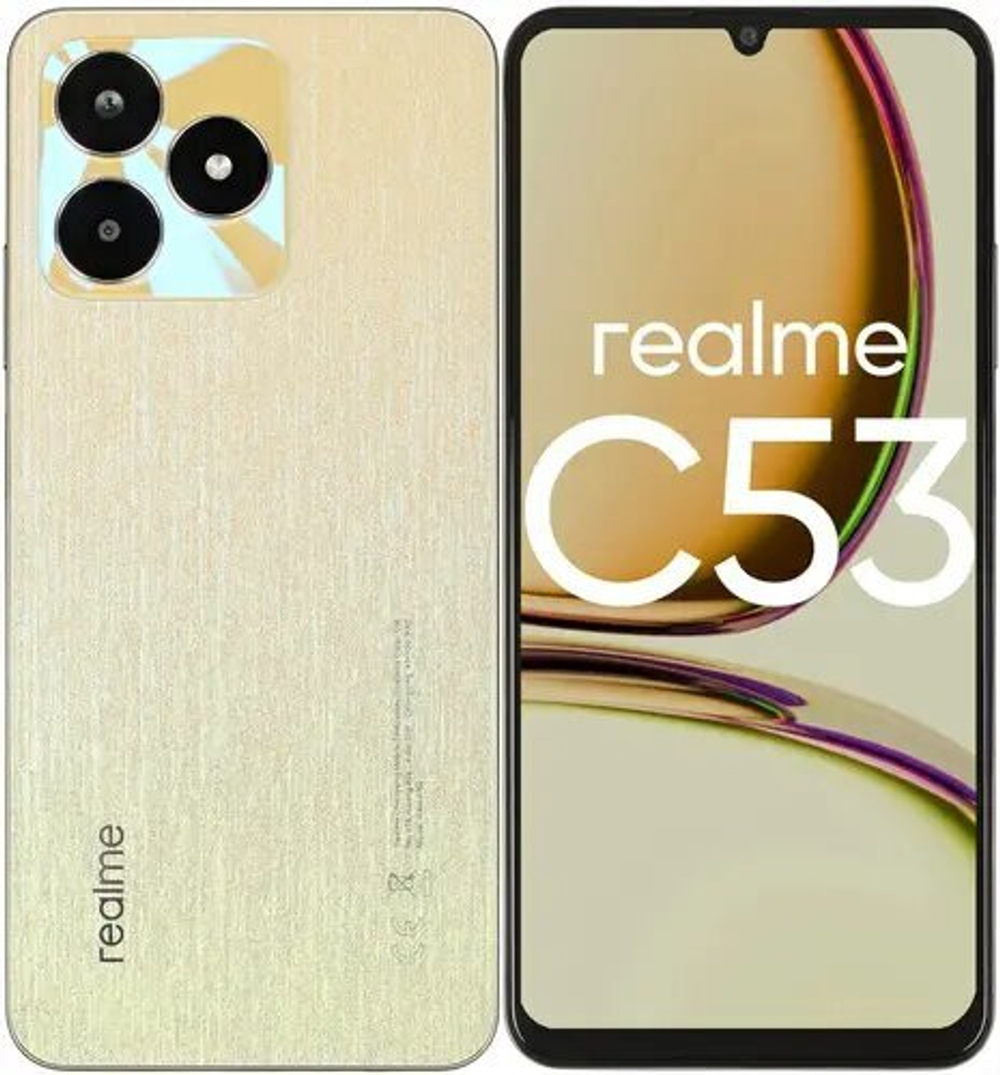 Смартфон realme C53 8/256 ГБ RU, Dual nano SIM, чемпионское золото