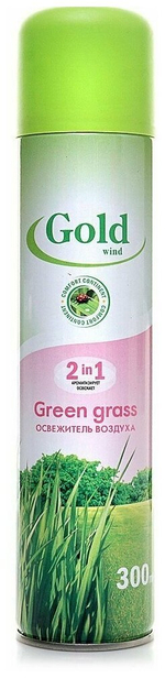 ОСВЕЖИТЕЛЬ ВОЗДУХА GOLD WIND GREEN GRASS 300МЛ