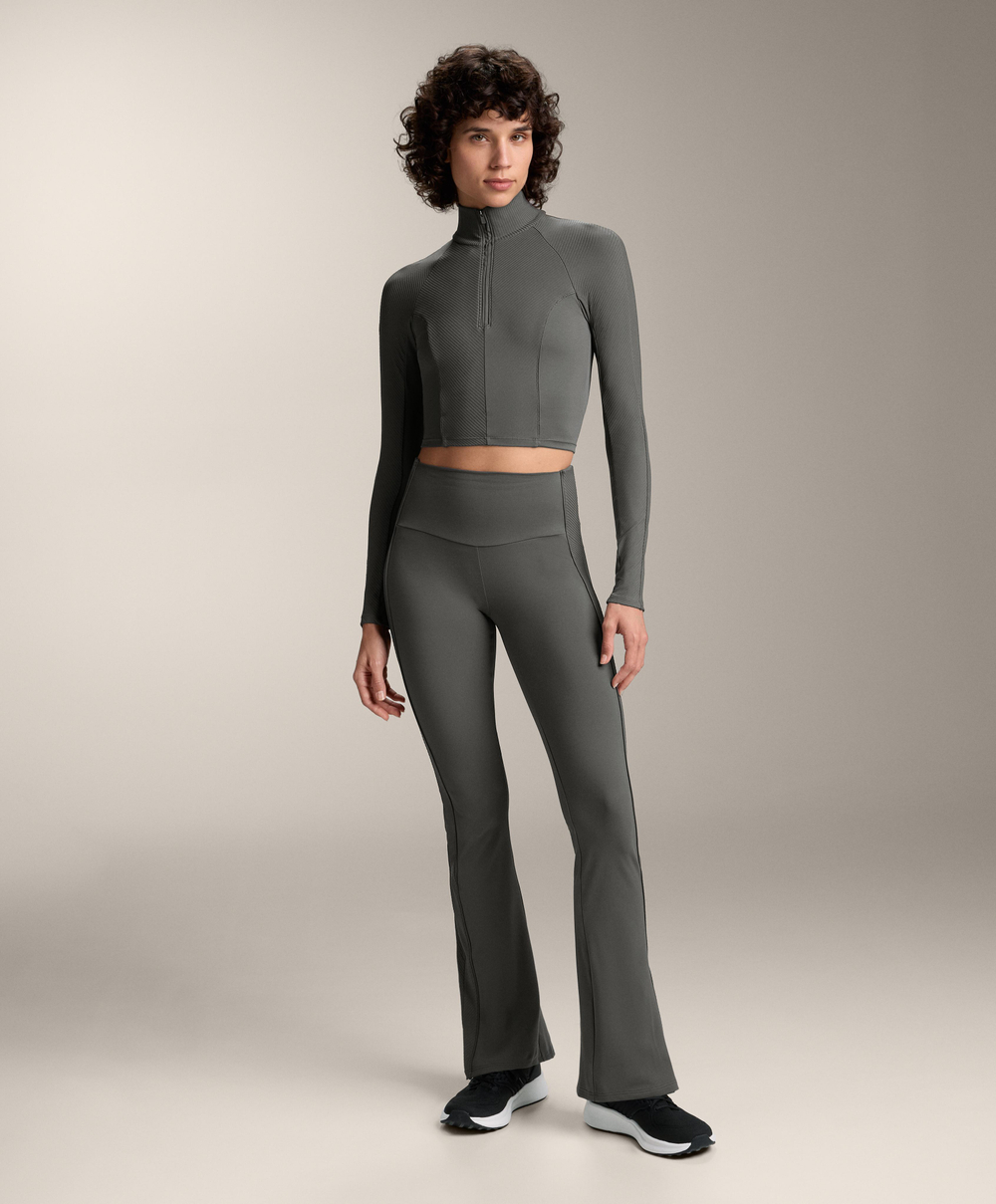 Oysho Топ Comfortlux с длинными рукавами, темный антрацит