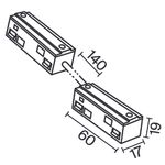 Комплектующие для систем освещения с токоведущими элементами Technical TRA034CPC-42B-15-1