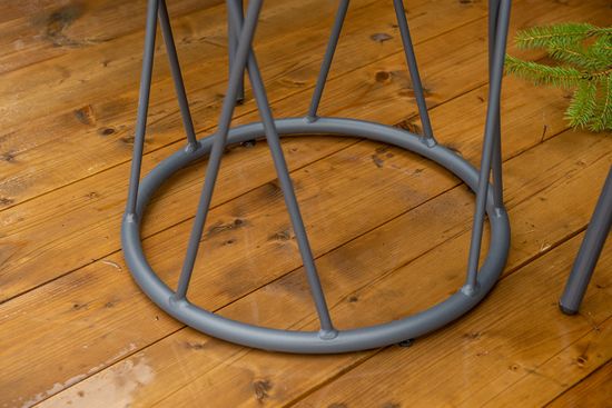 "Марокко" кофейный комплект из алюминия, цвет темно-серый