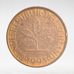 Germany, 10 Pfennigs, 1993, (Stuttgart Mint - "F"), VF