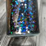 Блестки Глиттеры 2,5 мм. - Чёрный голографик универсальные для творчества, рукоделия, для смолы, дизайна ногтей, декор...