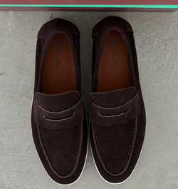 Лоферы из натуральной замши