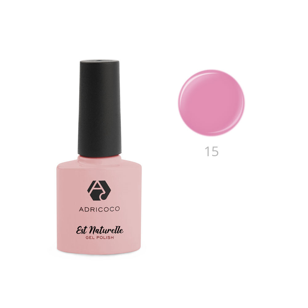 Гель-лак ADRICOCO Est Naturelle (Allureсream) №15 камуфлирующий розовый (8 мл.)