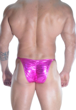 Ярко-розовые блестящие трусы-слипы (Размер: S) (Цвет: ярко-розовый)