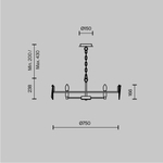 Подвесная люстра Maytoni Puntes MOD043PL-08CH