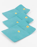 Мешочек плоский 80×80 мм упаковка для аксессуаров с кнопкой