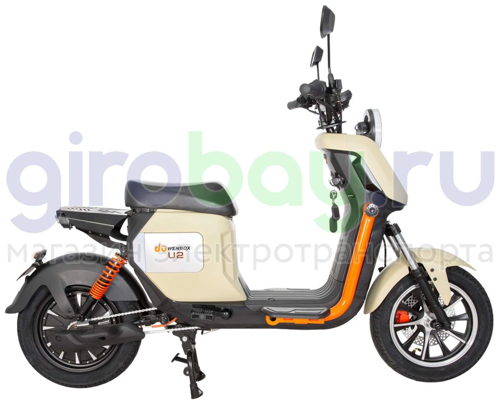 Электроскутер WENBOX U2 1500W (60V/30Ah) - Бежевый фото №9