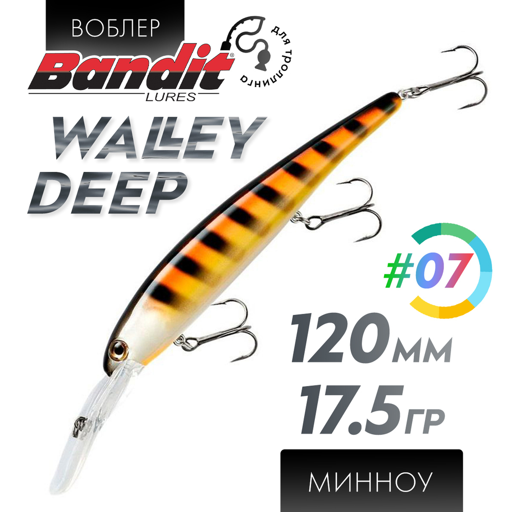 Воблер Bandit Walleye Deep (120мм, 17.5гр)