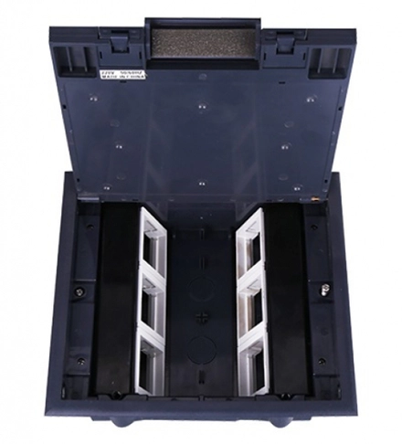 Donel Лючок в пол 12 мод. (6 мод. 45х45 мм.) верт. установка, крышка ABS +гальванизированная стальн