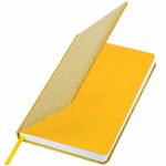 Ежедневник датированный 2023 А5 138x213 мм BRAUBERG "Sparkle", под кожу, блестки, золотистый, 114110