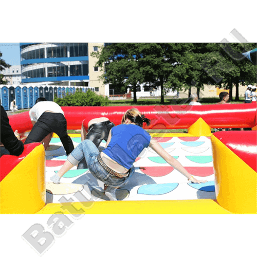 Интерактивная надувная игра "Твистер" 4*4*0.5 м, с постоянной подкачкой