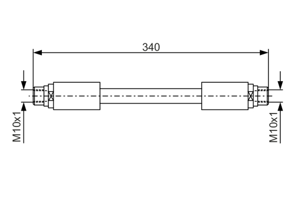 BOSCH - 1987481301-BOC - Brake Hose
