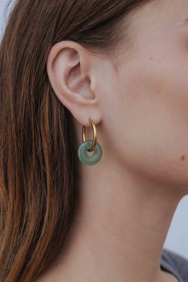 Подвеска Пончик из камня 18 мм