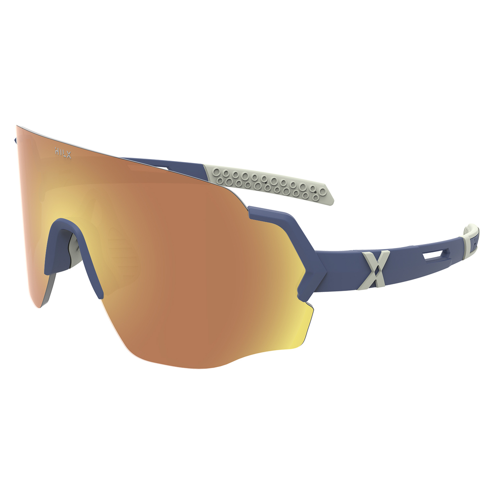 HILX Savage (L) / Matt Blue Warm Grey / Gold Lens