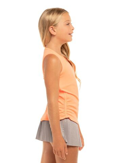 Футболка для девочки теннисная Lucky in Love Animal Instinct Lightweight Rib Tank - peach glow