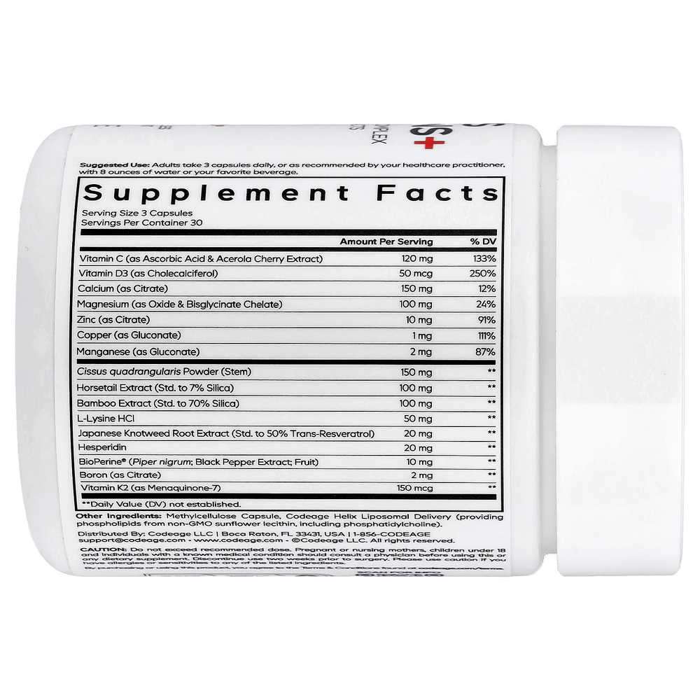 Codeage, Bones Vitamins +, 90 растительных капсул