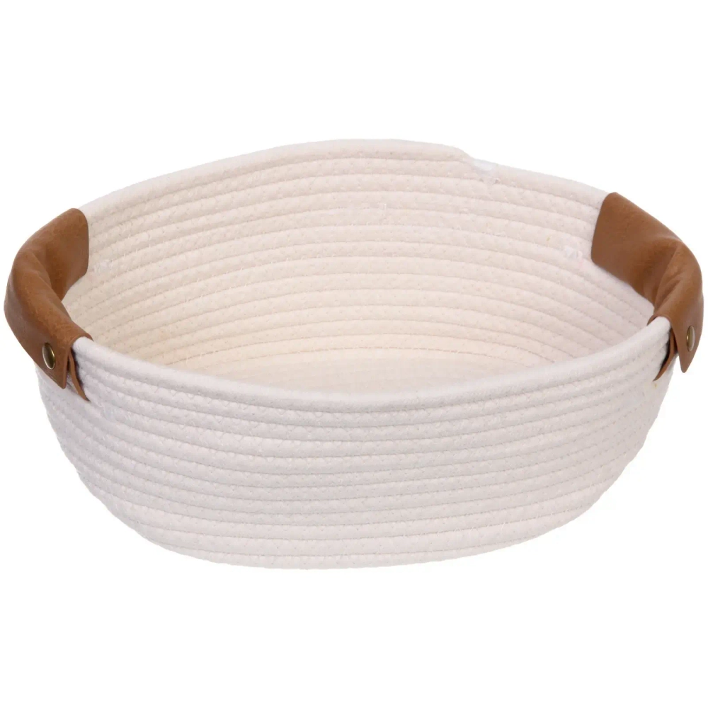 Корзинка плетёная интерьерная «ФРЕТТА», цвет светло-серый, 26*19*12см, (лейбл селфи)