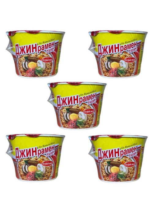 Лапша Джин рамен острая Ottogi Jin Ramen Hot 110 г 5 шт