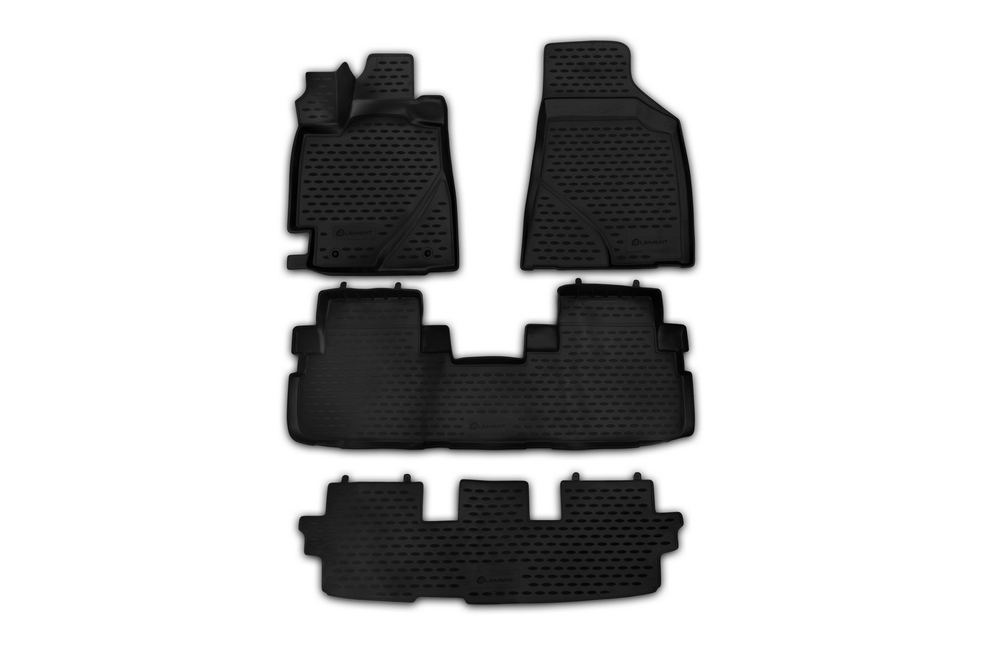 Коврики 3D в салон TOYOTA Highlander, 2010-2014 4 шт. (полиуретан) Element.NLC.3D.48.50.210KH